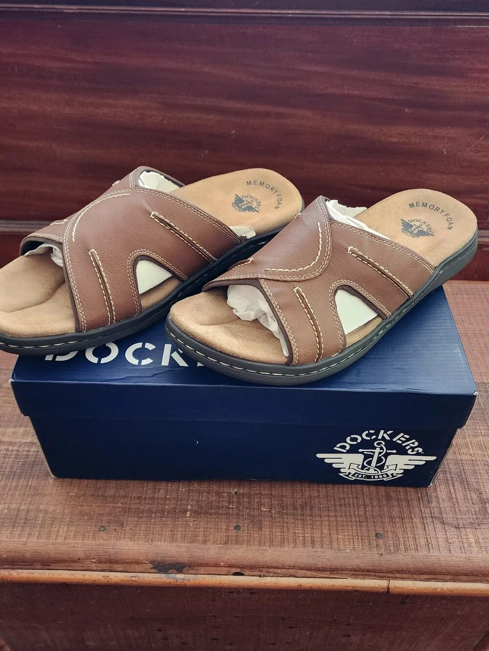 Dockers Men's Sunland Slide Leather Sandal